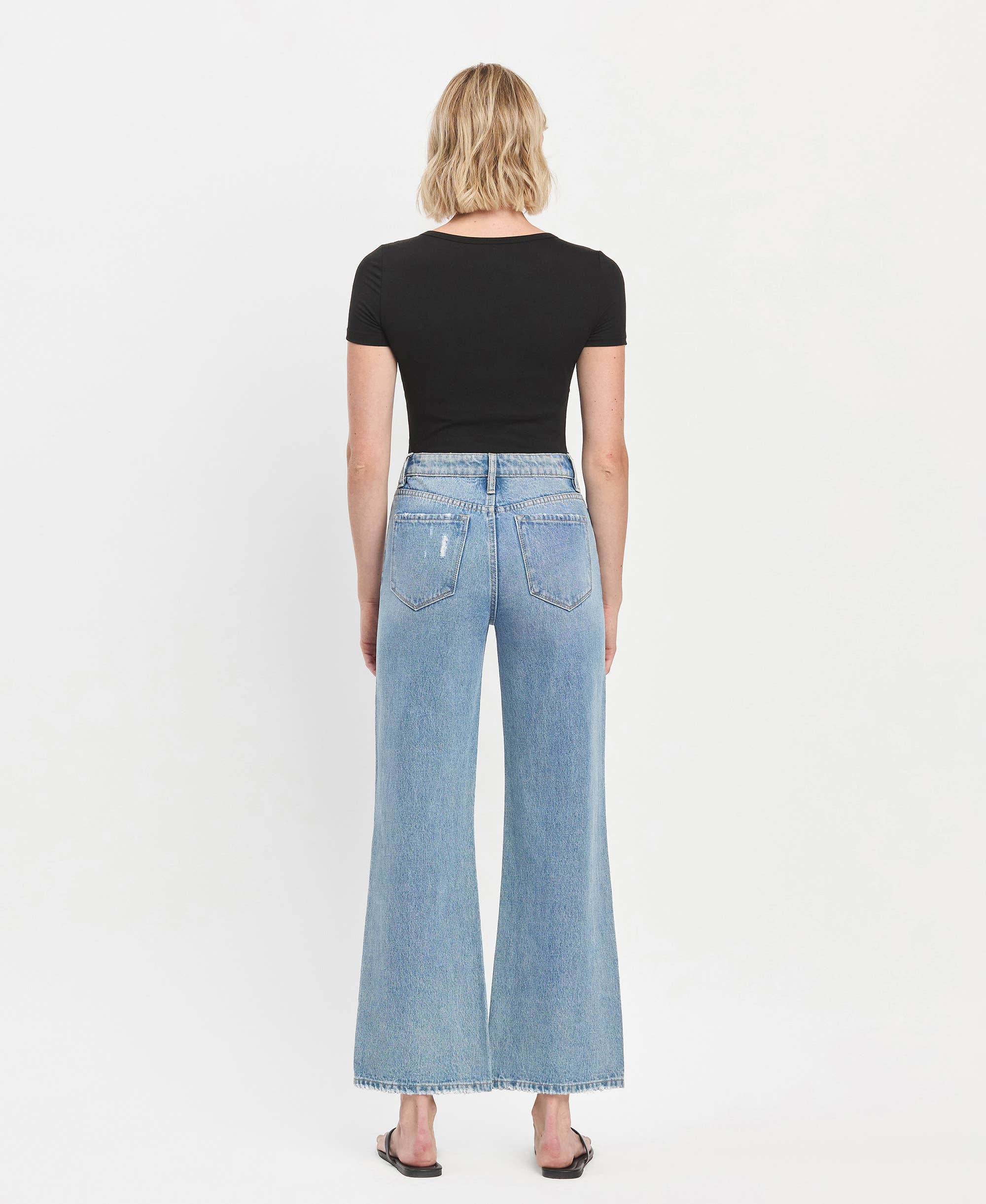 Vervet Distressed Wide Leg Jeans