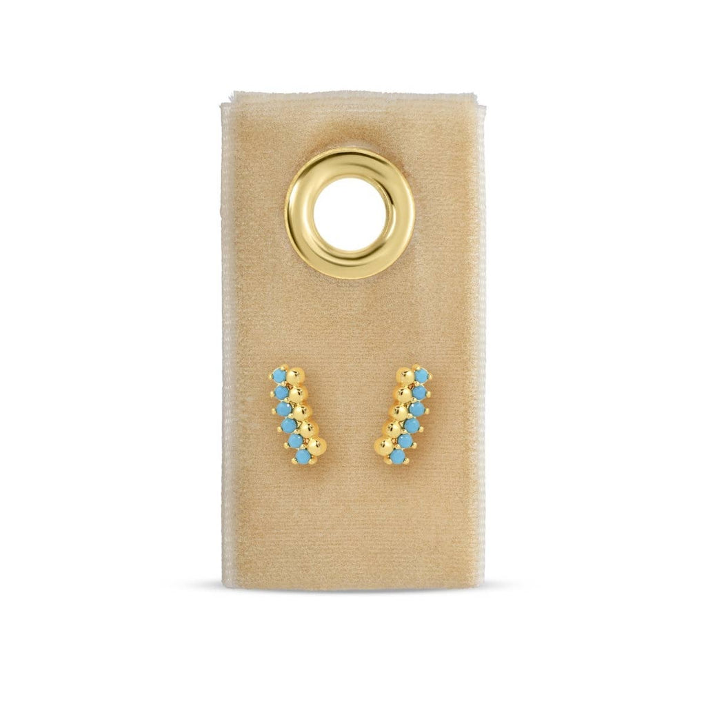 Turquoise CZ Studs