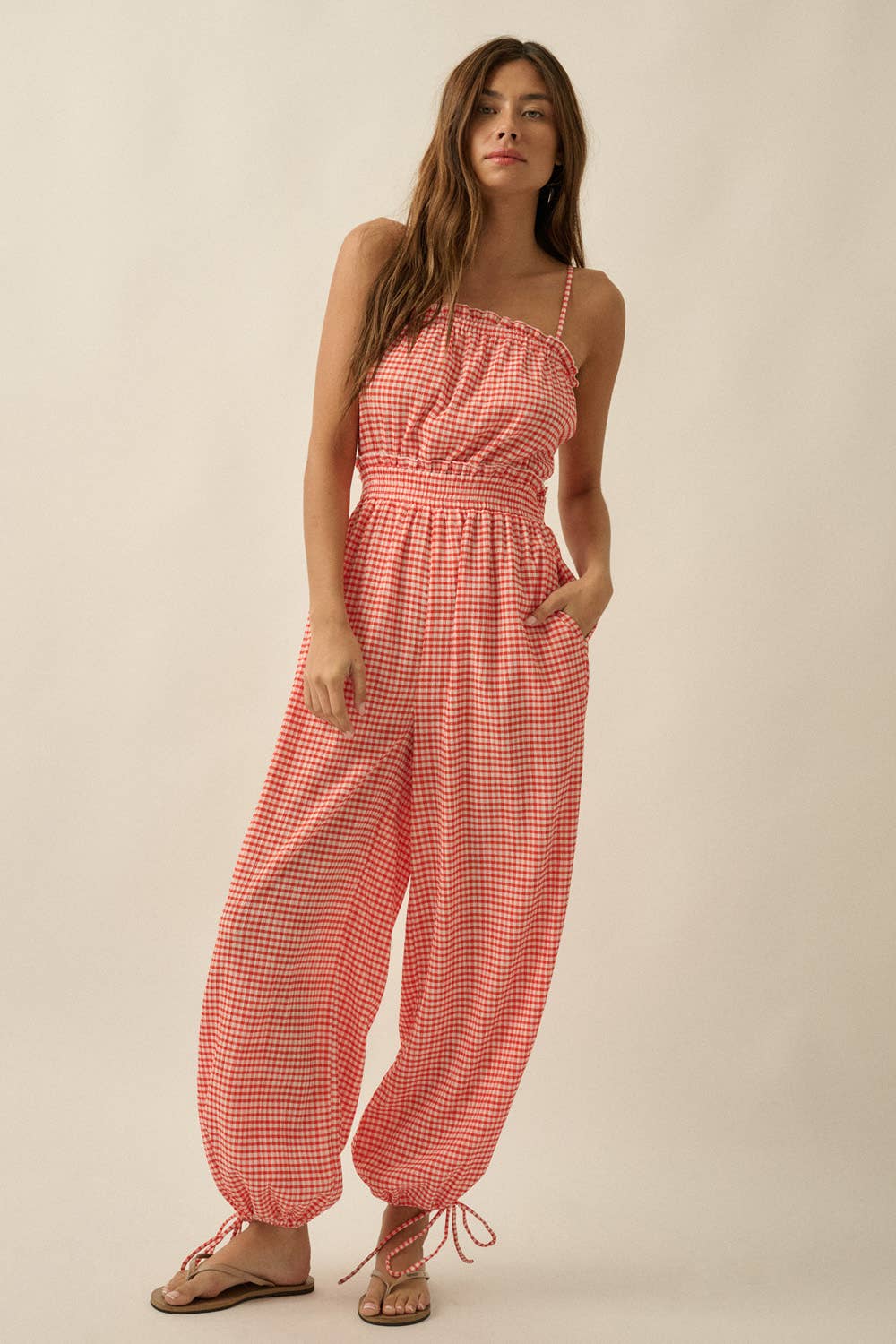 Gingham Jumpsuit