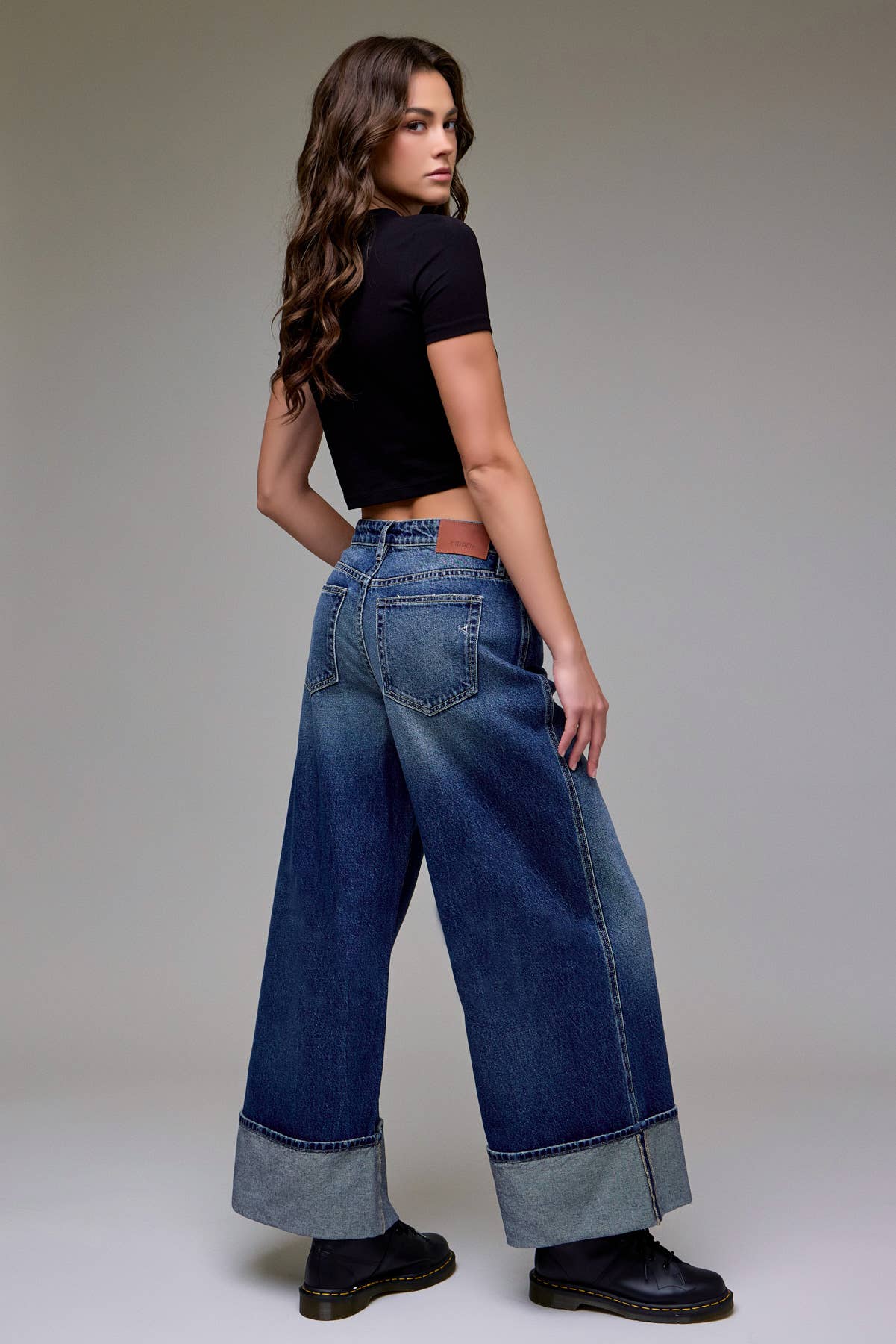 Hidden Hem Wide Leg Jean