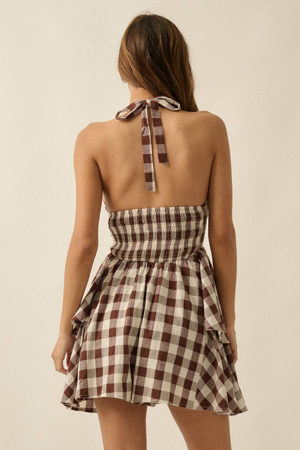 Gingham Halter Romper