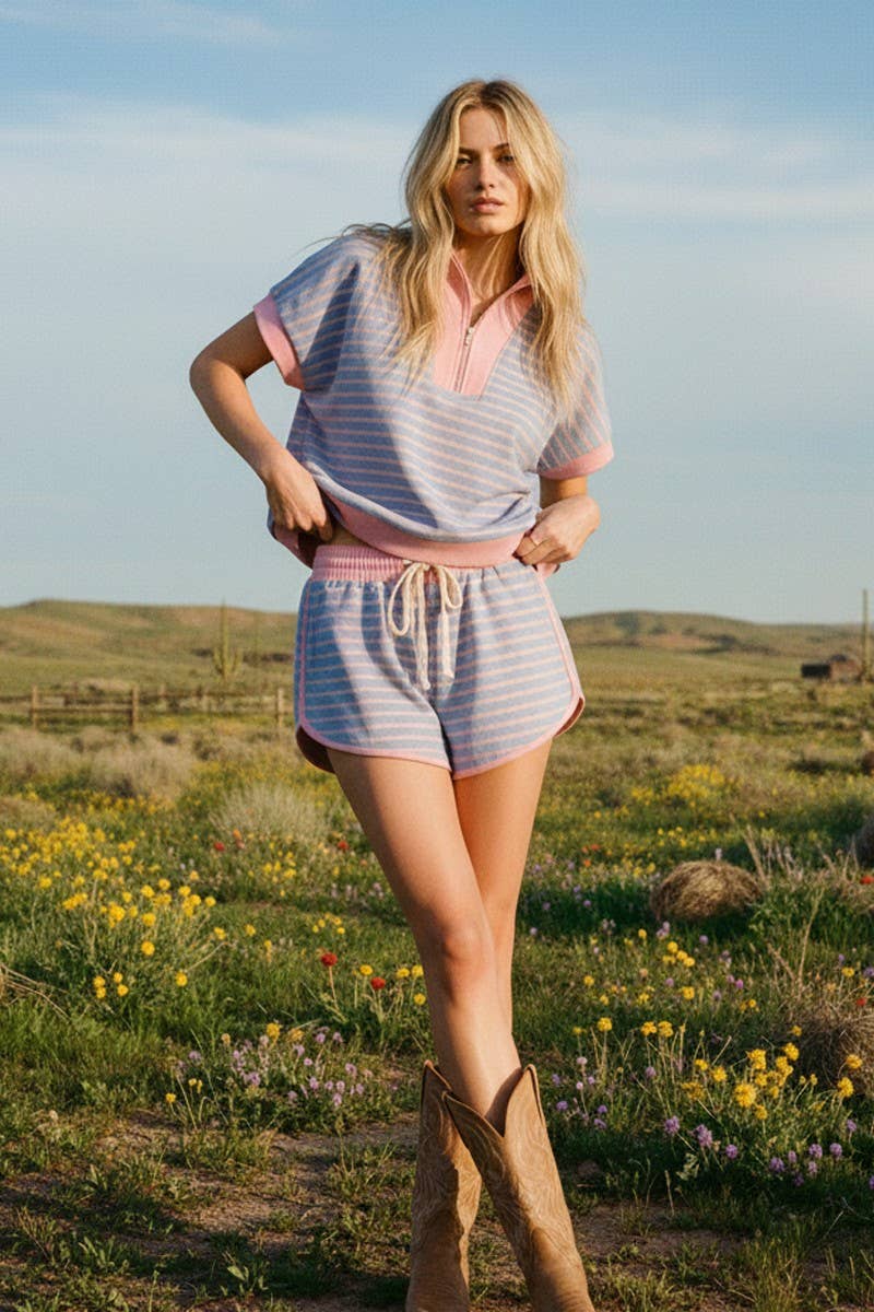 Striped Short Set