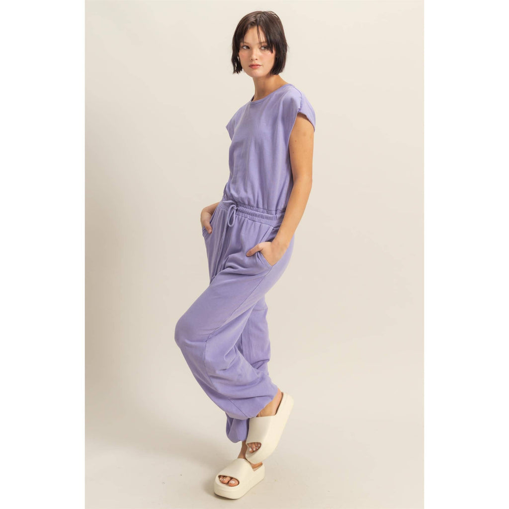 Short Sleeve Casual Jumpsuit