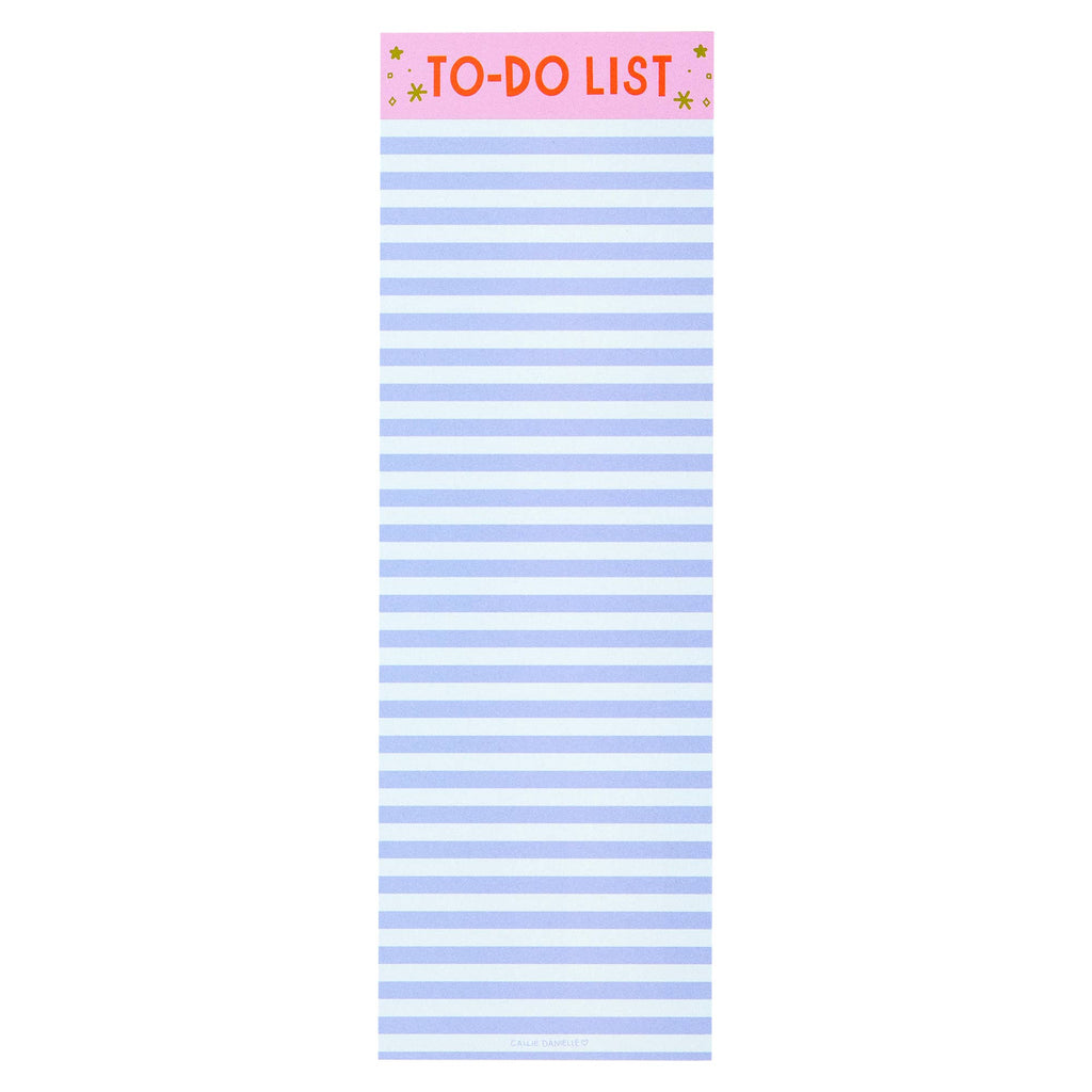 Blue Stripe To Do List 4x12 Notepad