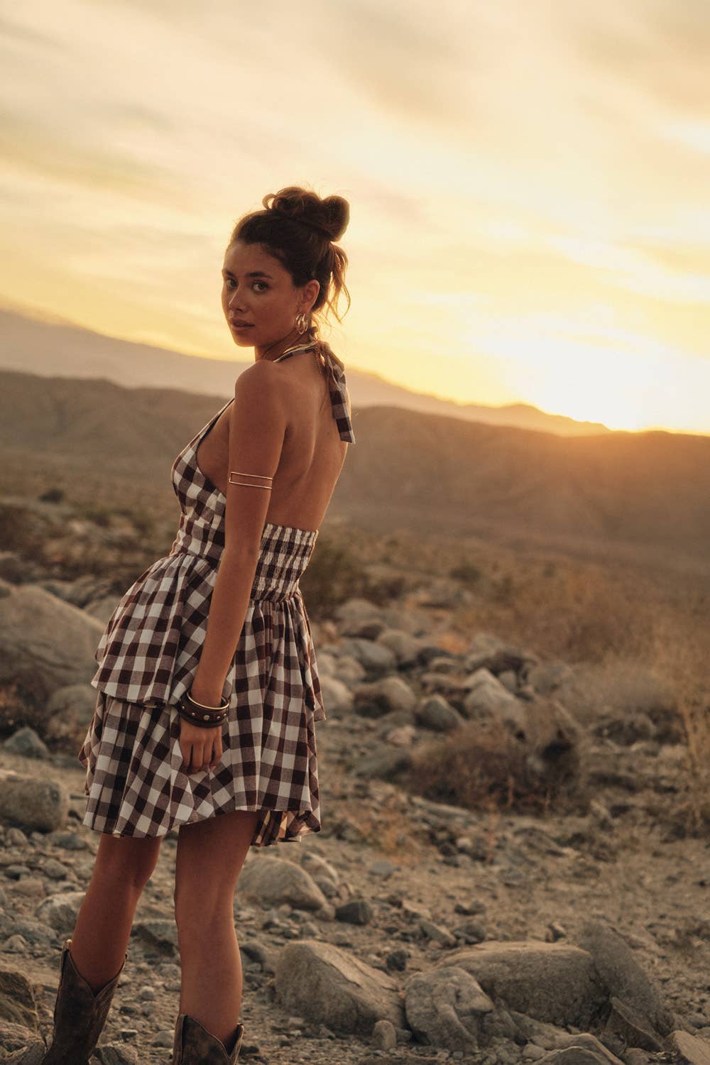 Gingham Halter Romper