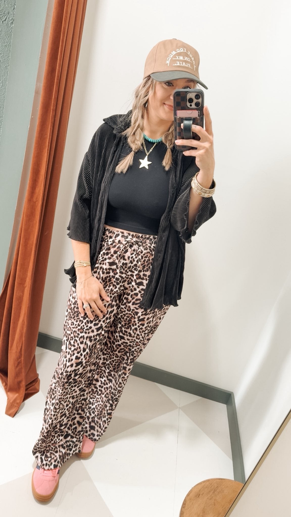 Wide Leg Leopard Pants