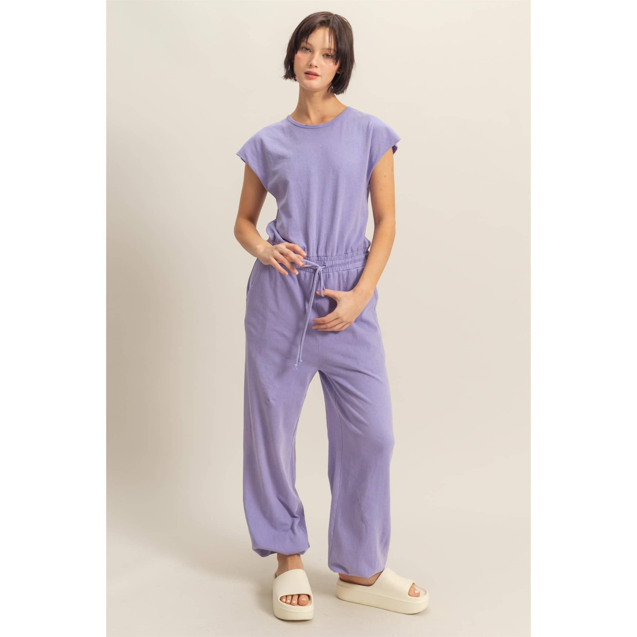 Short Sleeve Casual Jumpsuit
