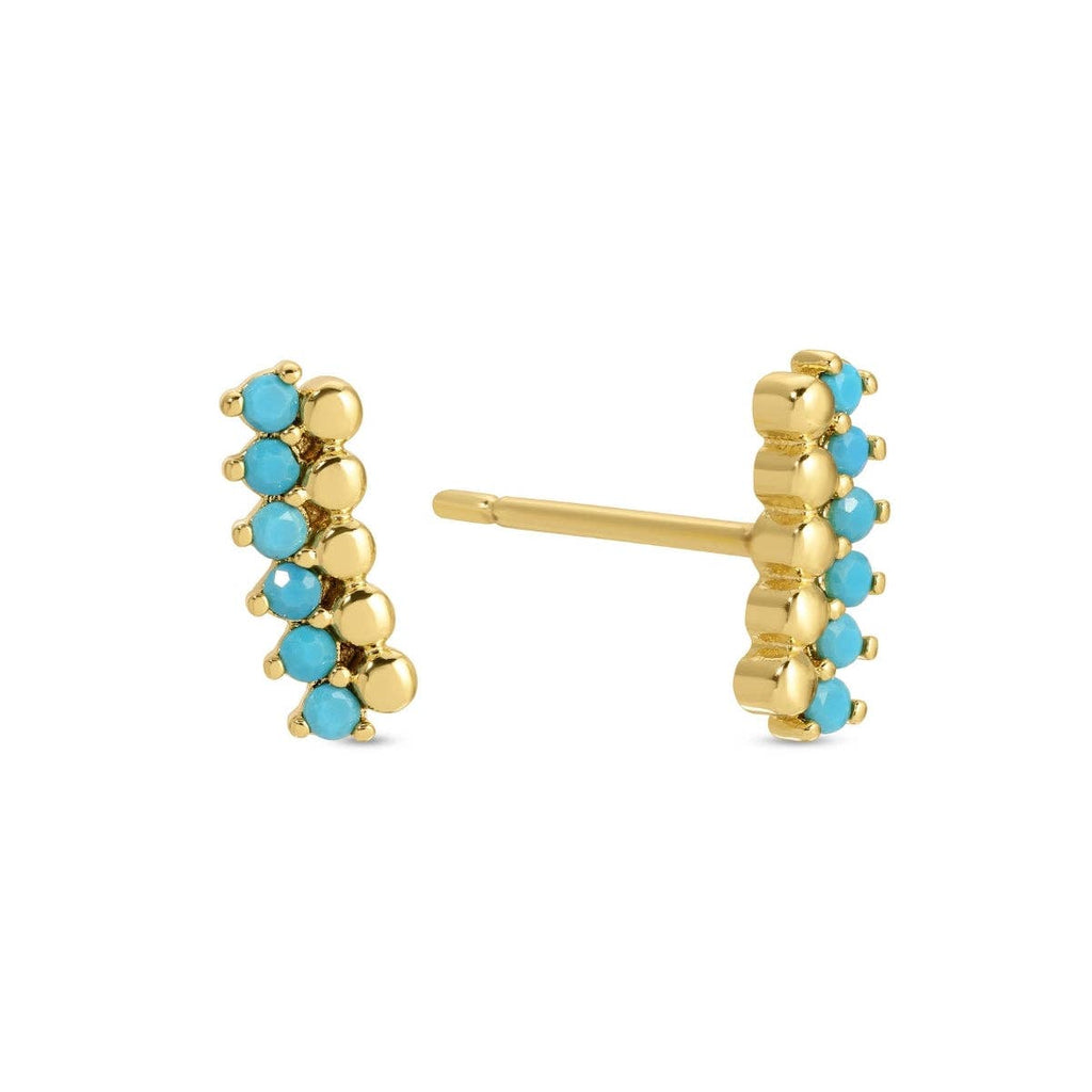 Turquoise CZ Studs
