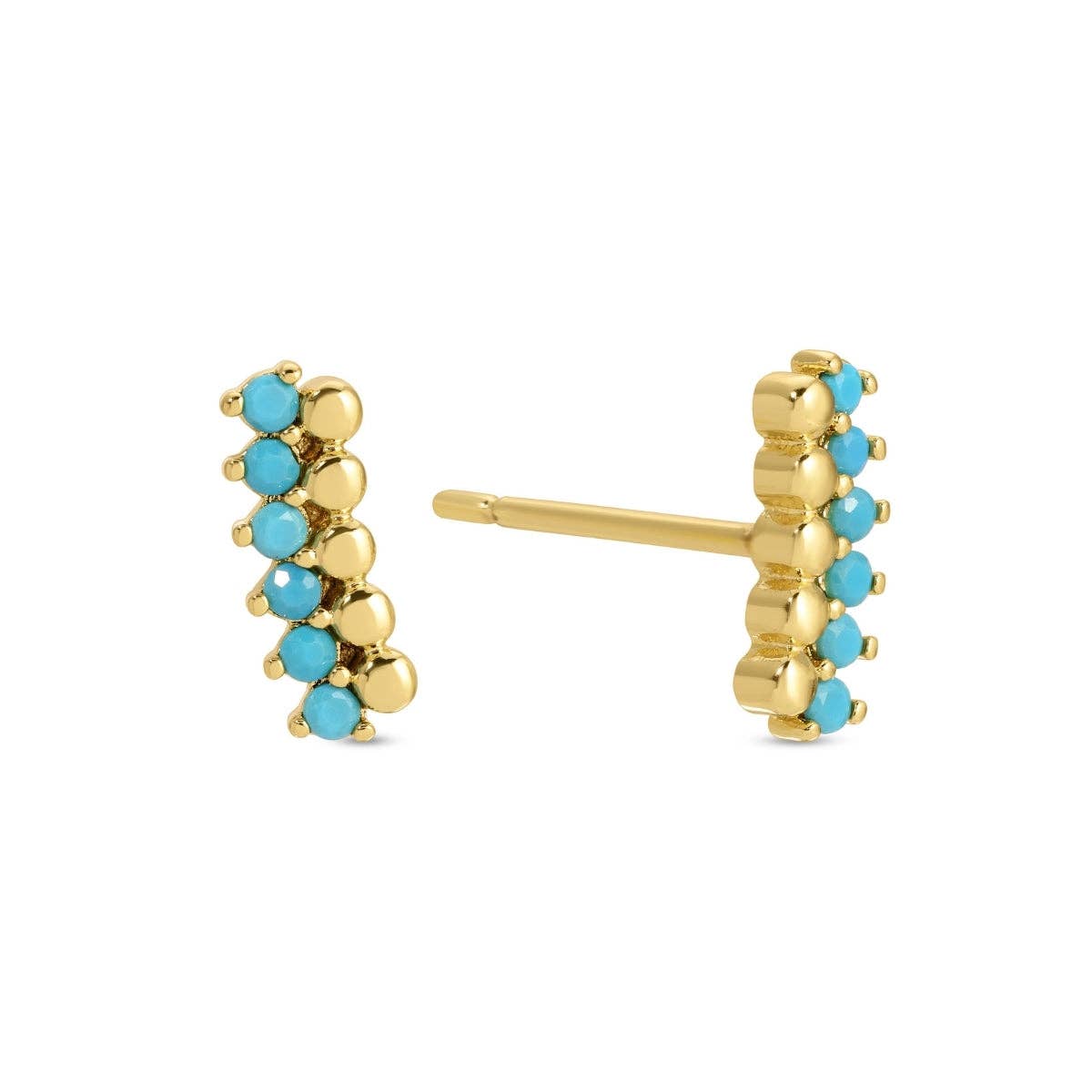 Turquoise CZ Studs