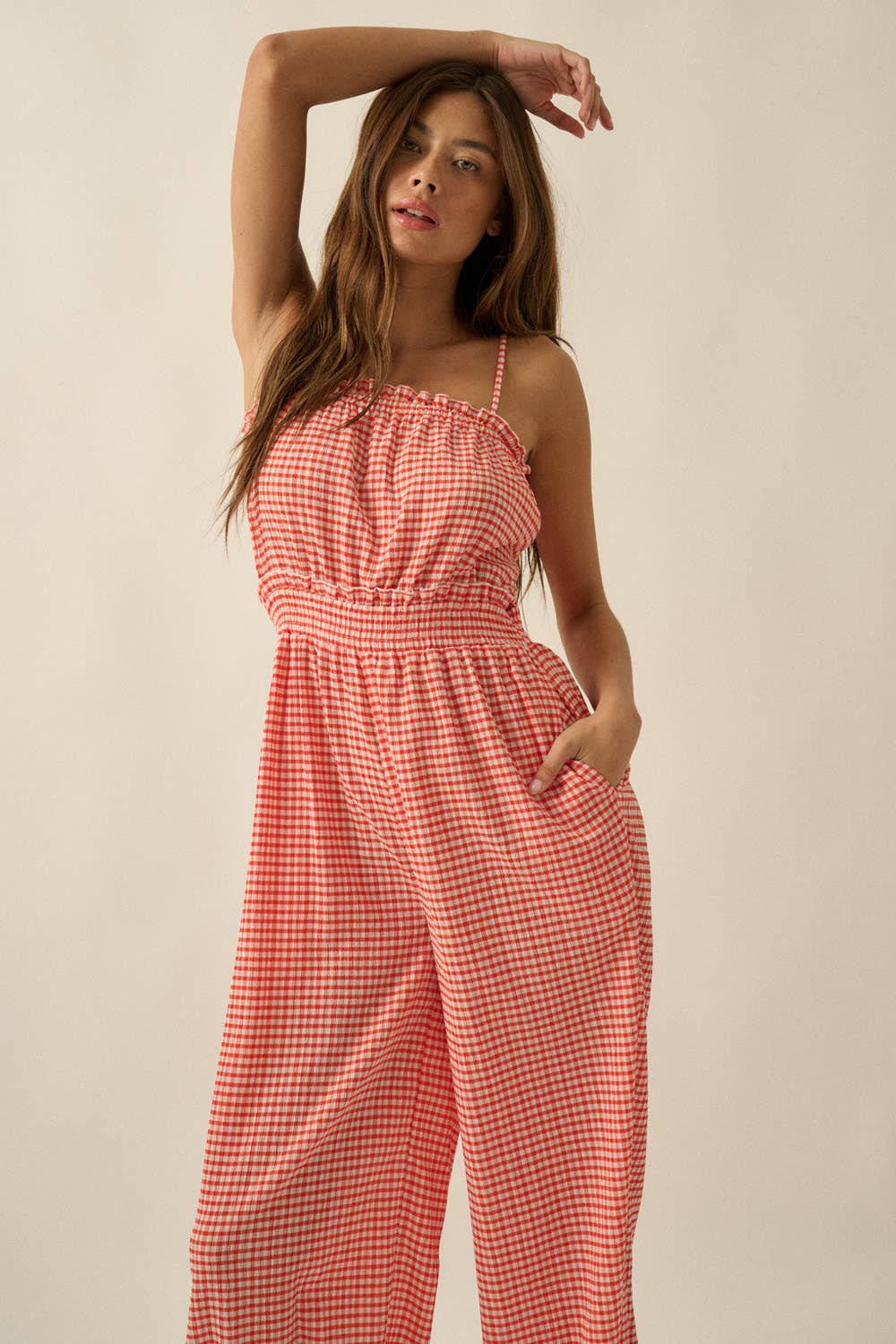 Gingham Jumpsuit
