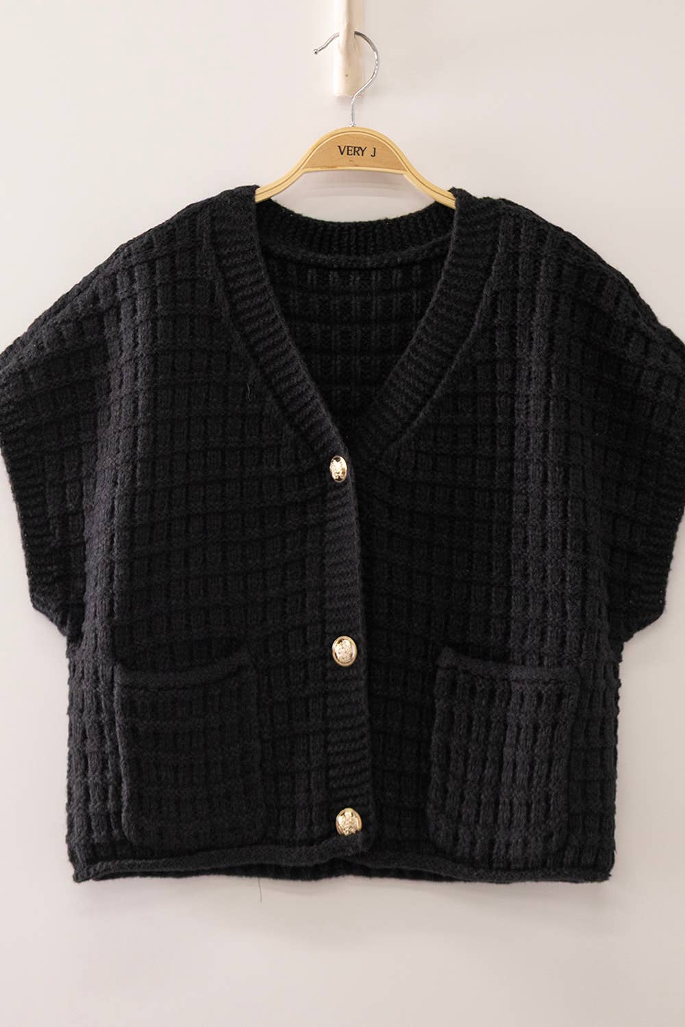 Waffle Crop Cardigan