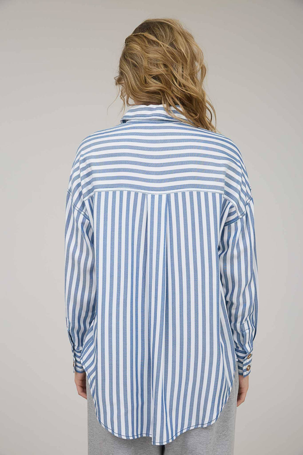 Blue Striped Button Up