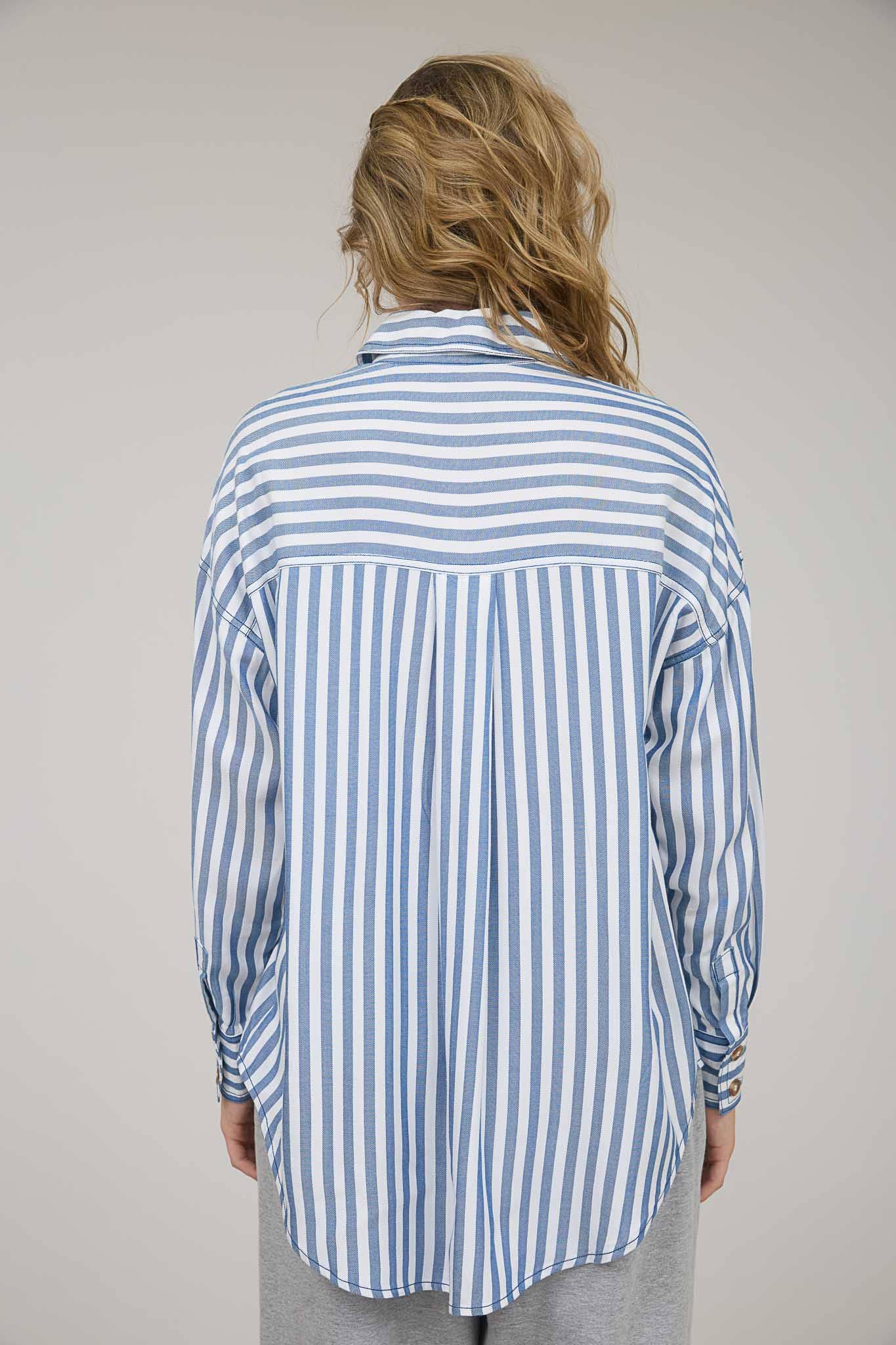 Blue Striped Button Up
