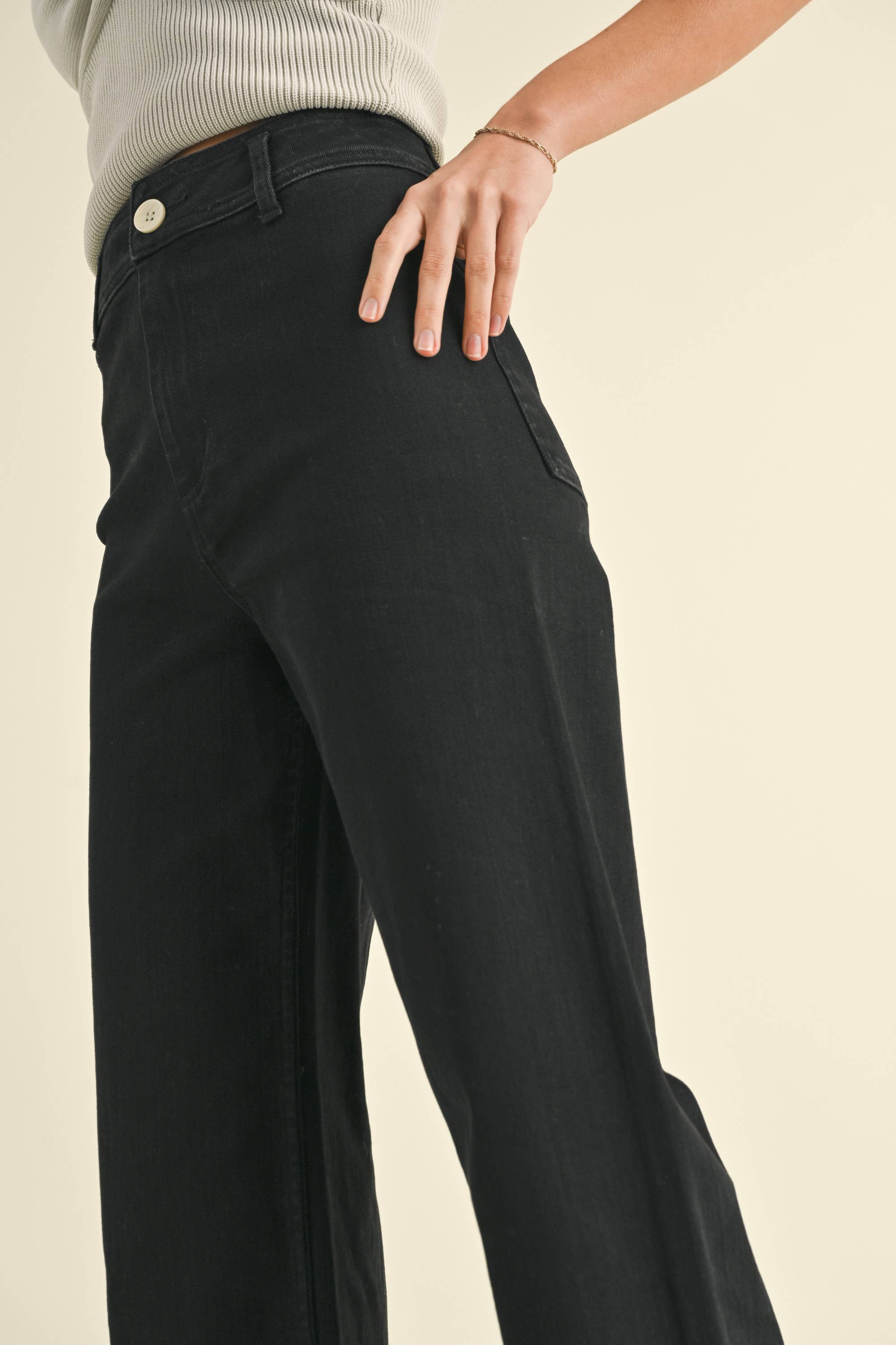 Straight Leg Black Denim