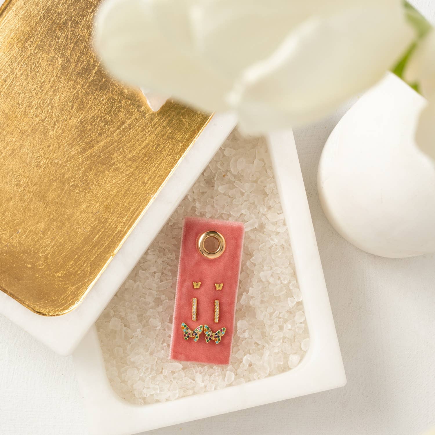 Butterfly Velvet Stud Set