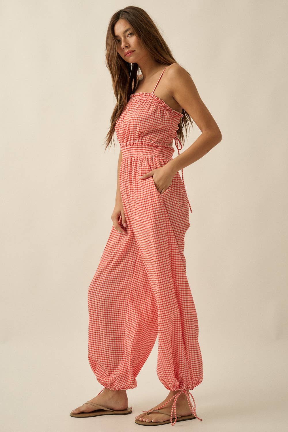 Gingham Jumpsuit