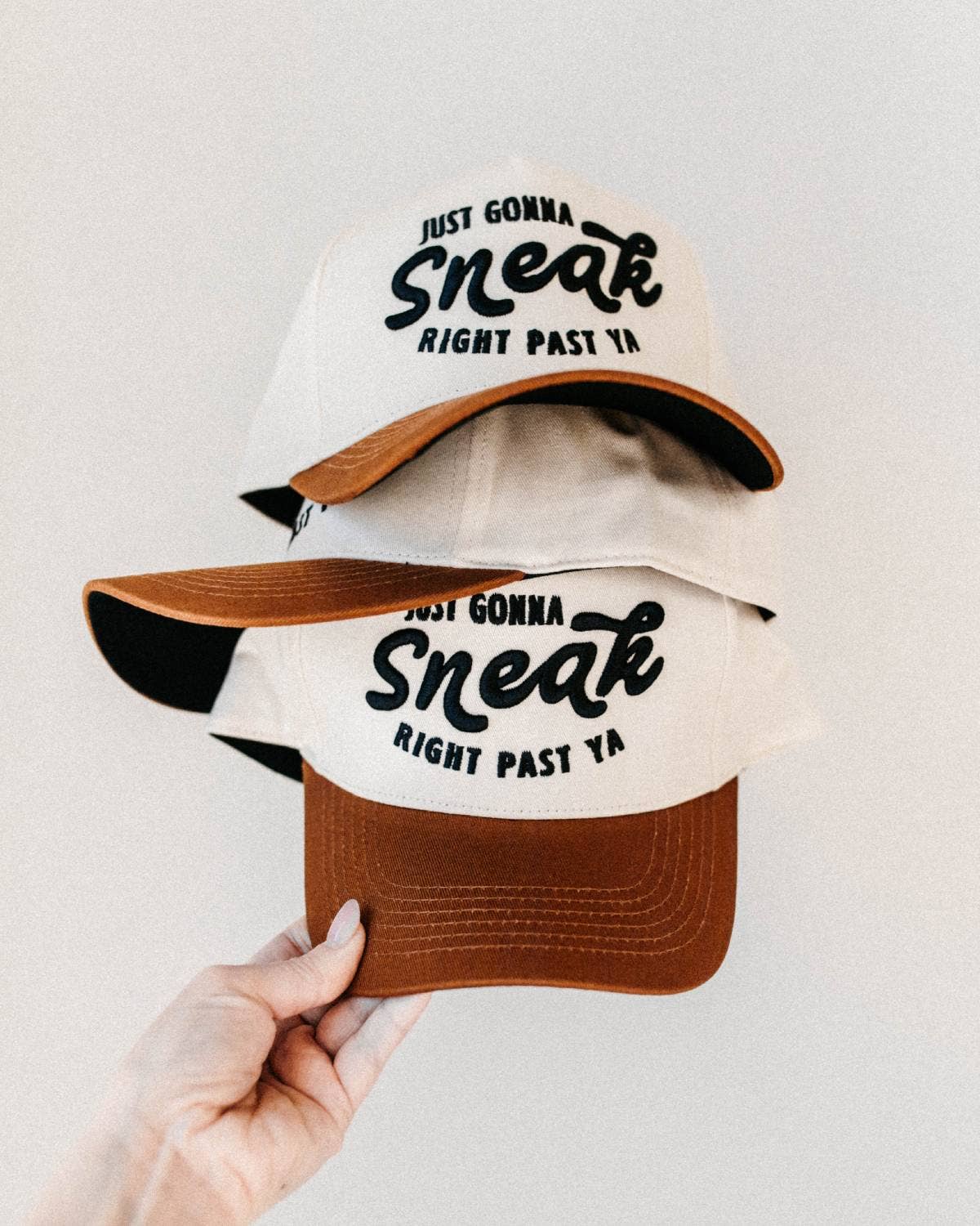 Just Gonna Sneak Right Past Ya Hat - Brown & Black