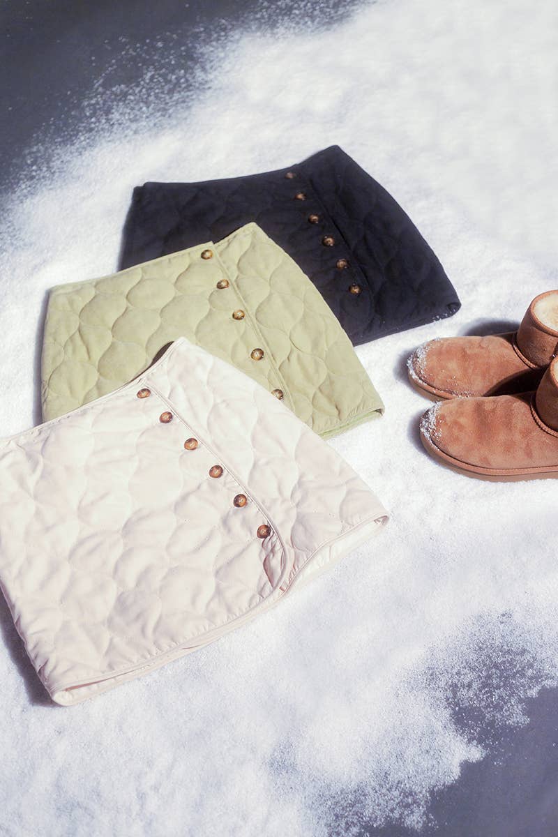 Quilted Mini Skirt