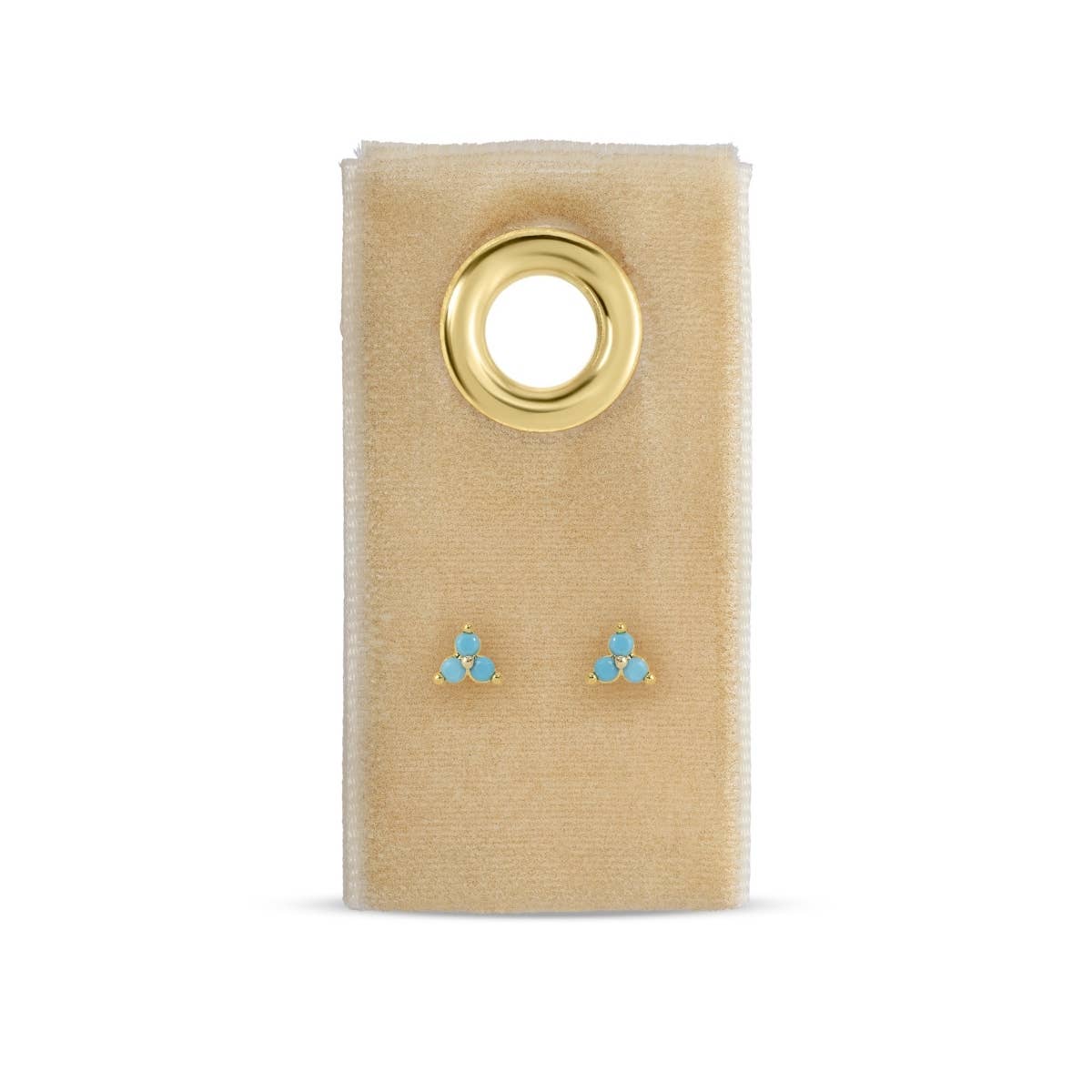 Turquoise Triple Cluster Studs
