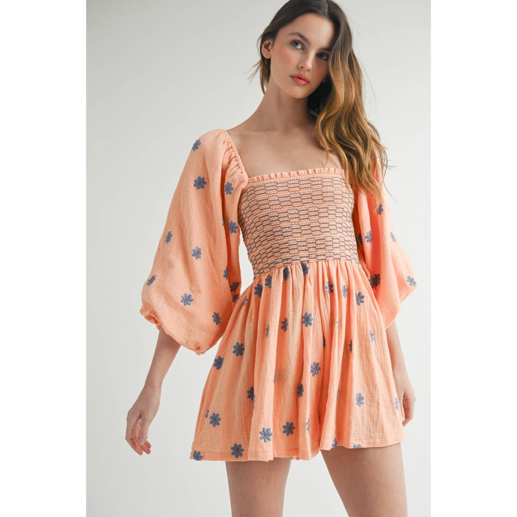 Floral Smocked Romper