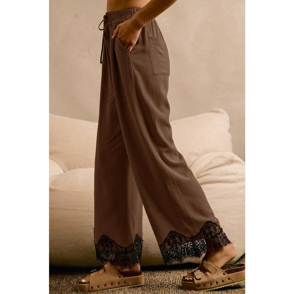 Lace Trim Pants