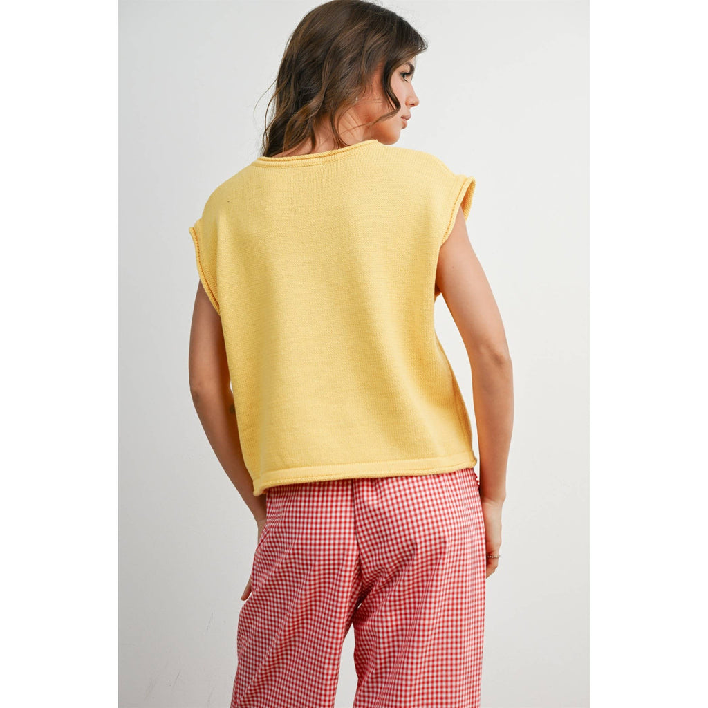 Star Graphic Sleeveless Sweater