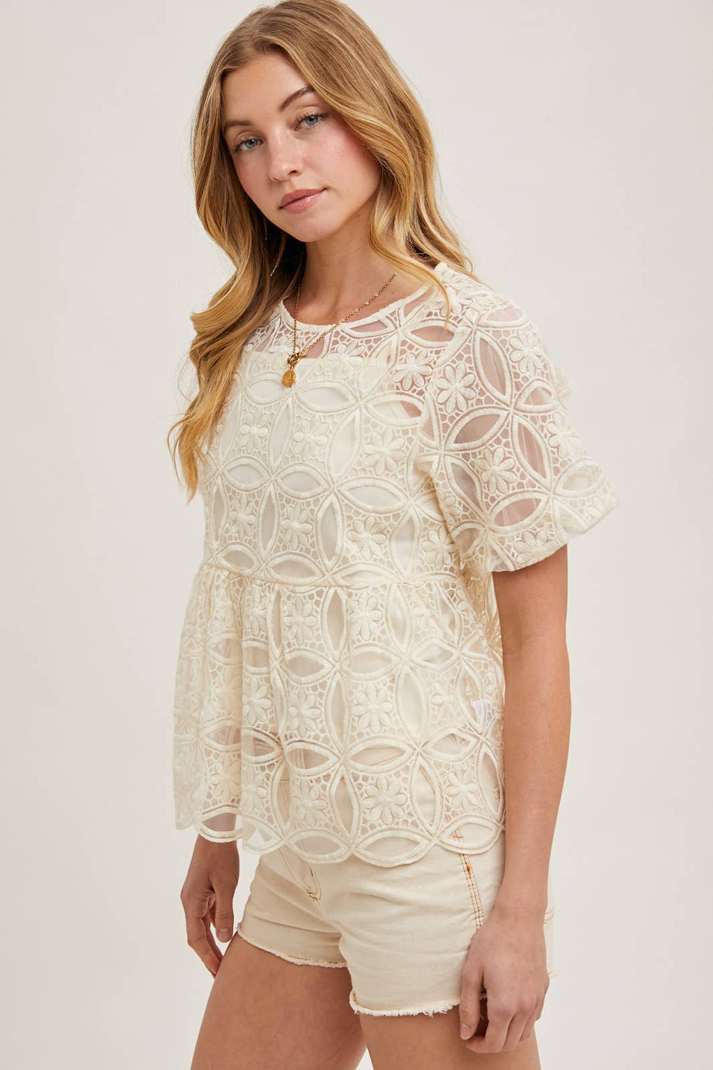 Sheer Babydoll Top (w/ lining)