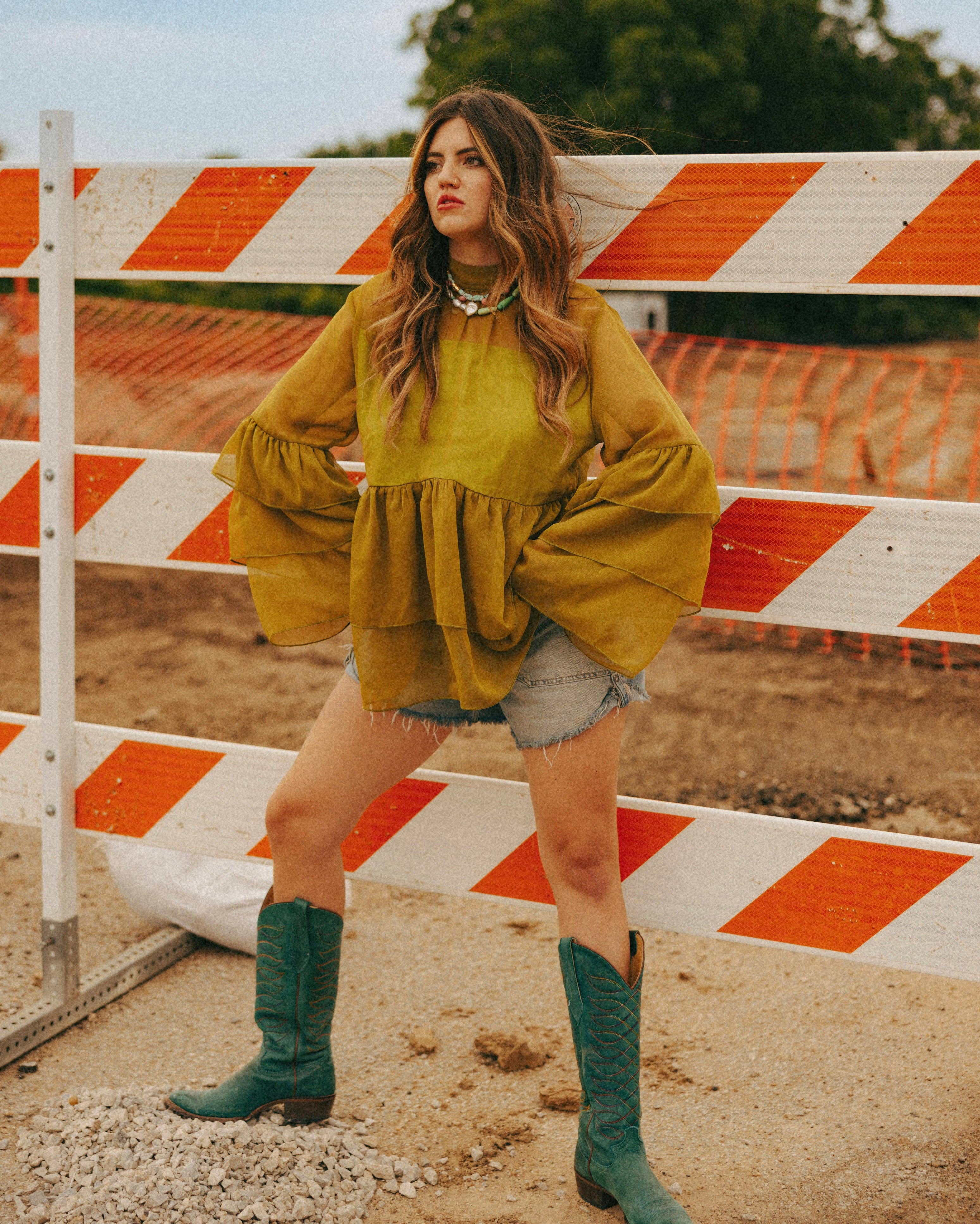 Lillian Ruffle Sheer Top