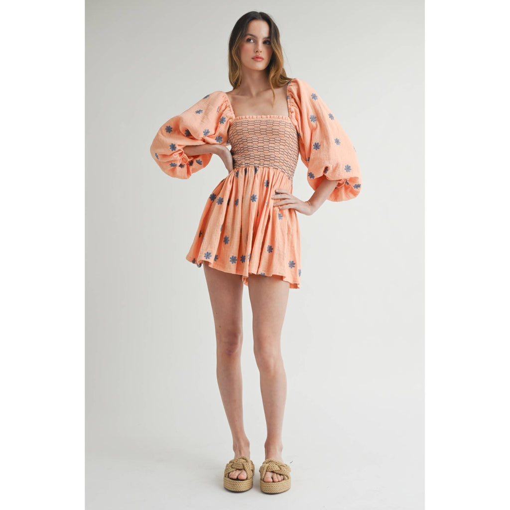 Floral Smocked Romper