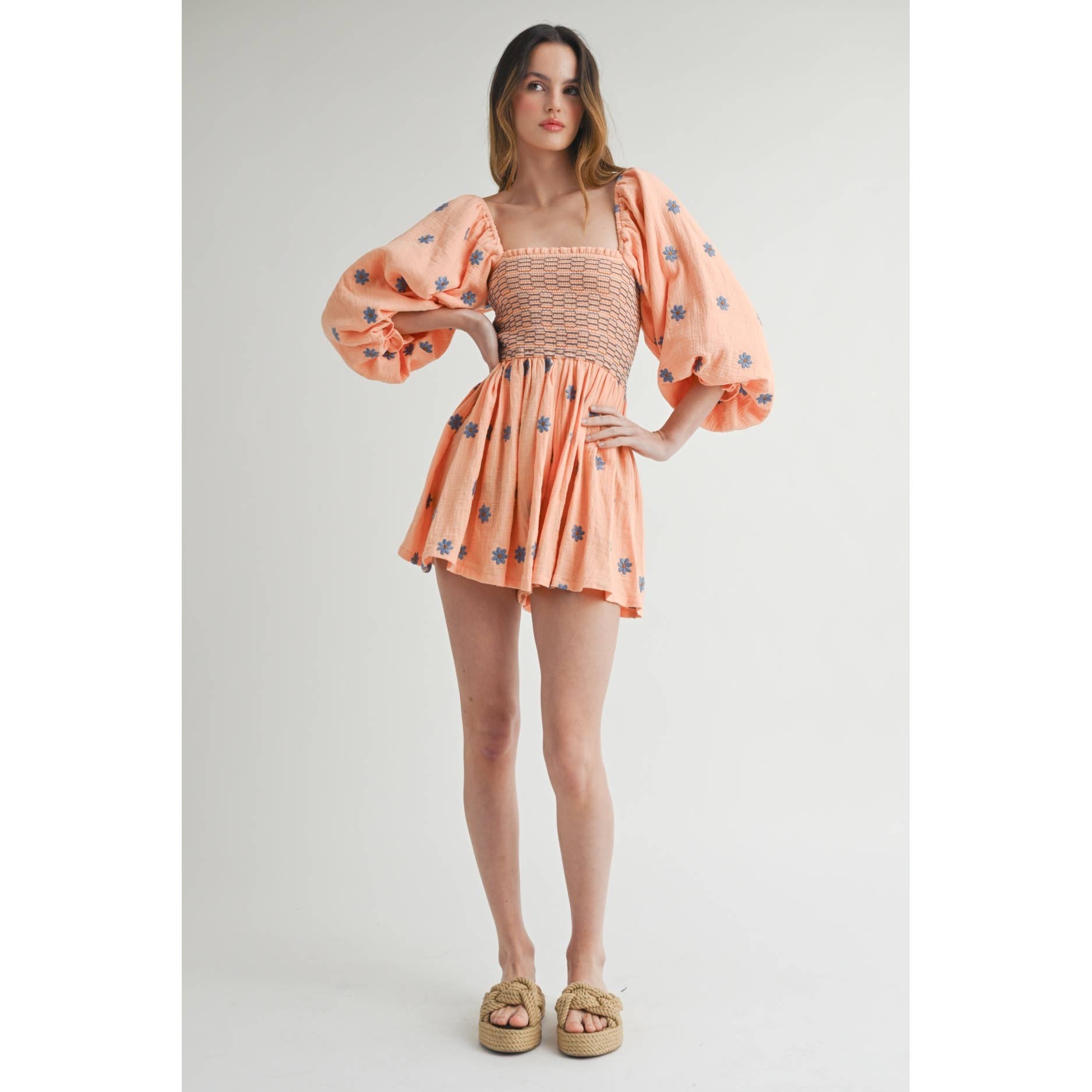 Floral Smocked Romper