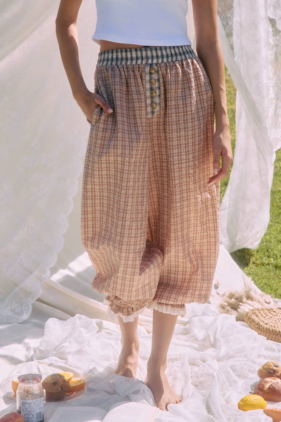 Plaid Bloomer Pants
