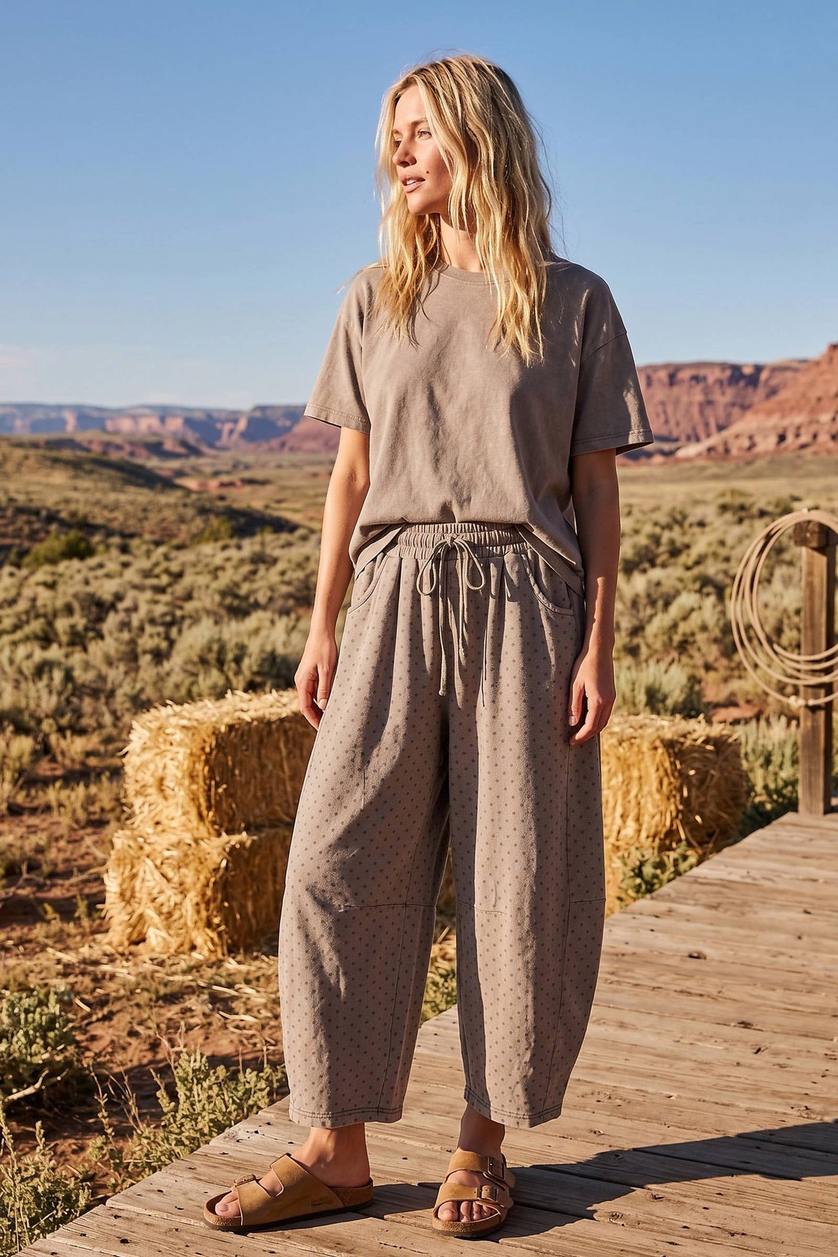 Polka Dot Barrel Lounge Pants