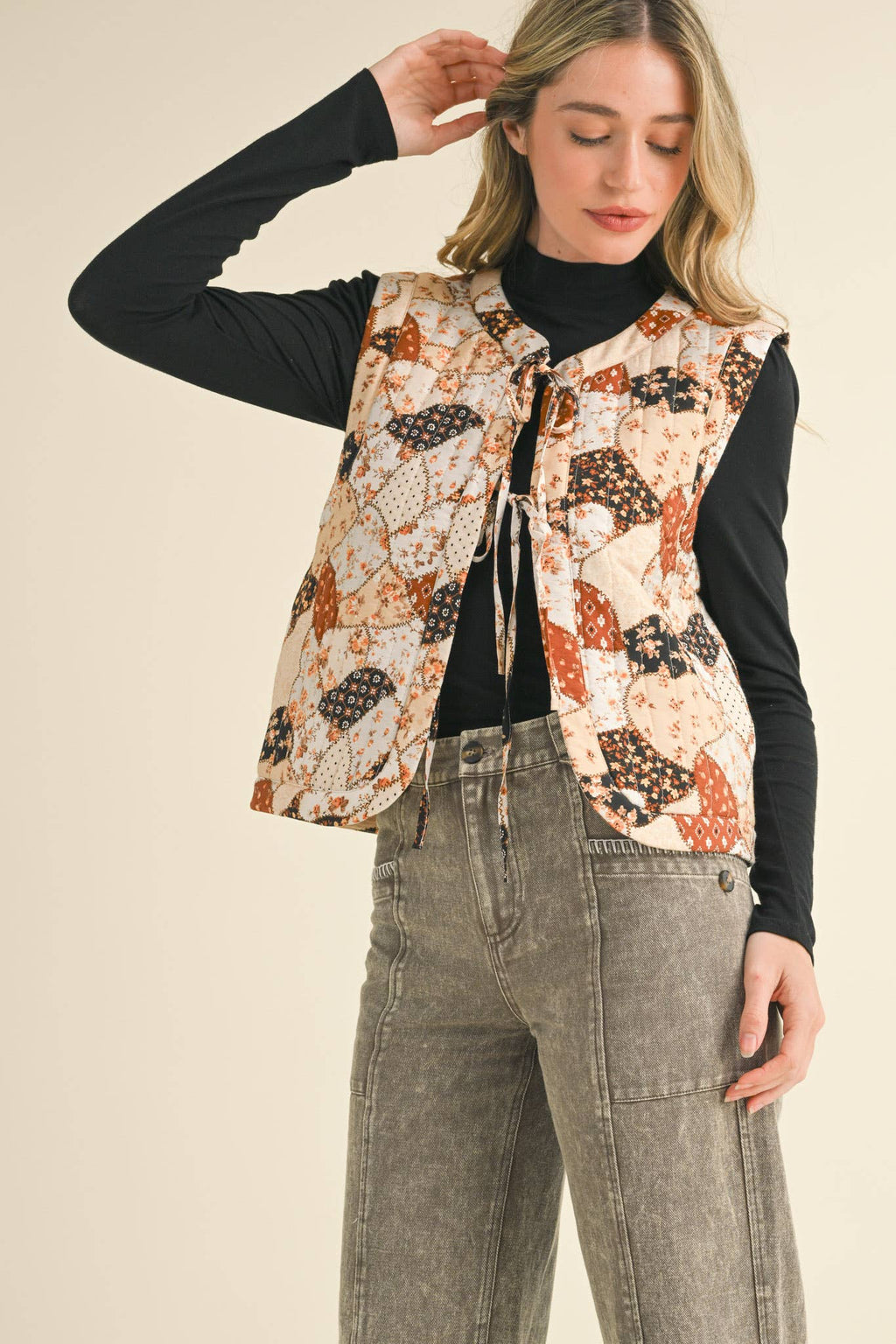 Patchwork Puff Quilted Vest